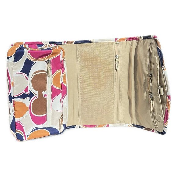 Auth COACH Scribble F77422 White Beige Multi Nylon - Pouch - Picture 5 of 5